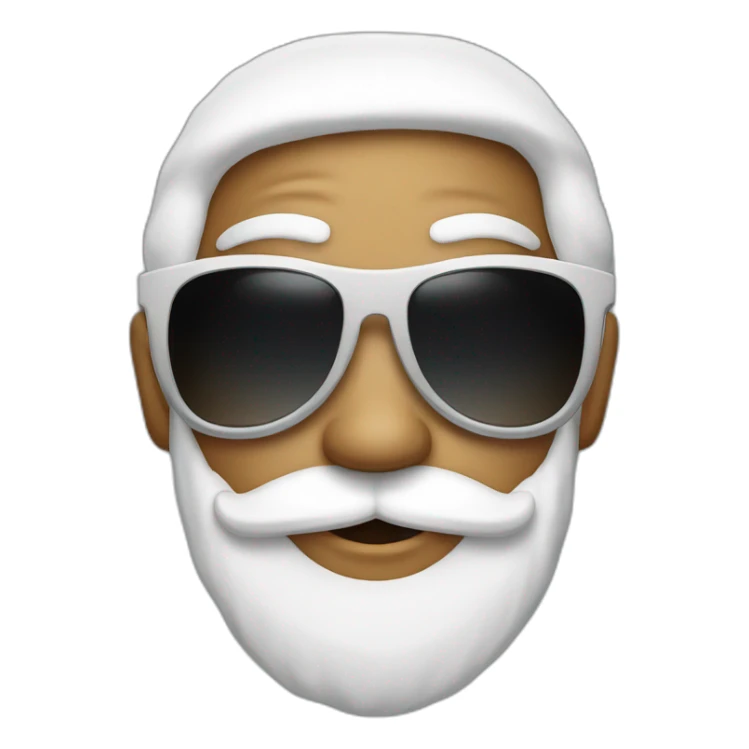"Fashionable Santa with sunglasses. sticker