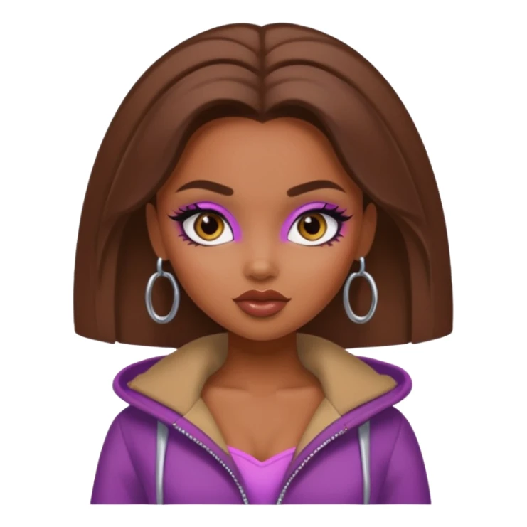 a pretty bratz dusky girl in a metro sticker