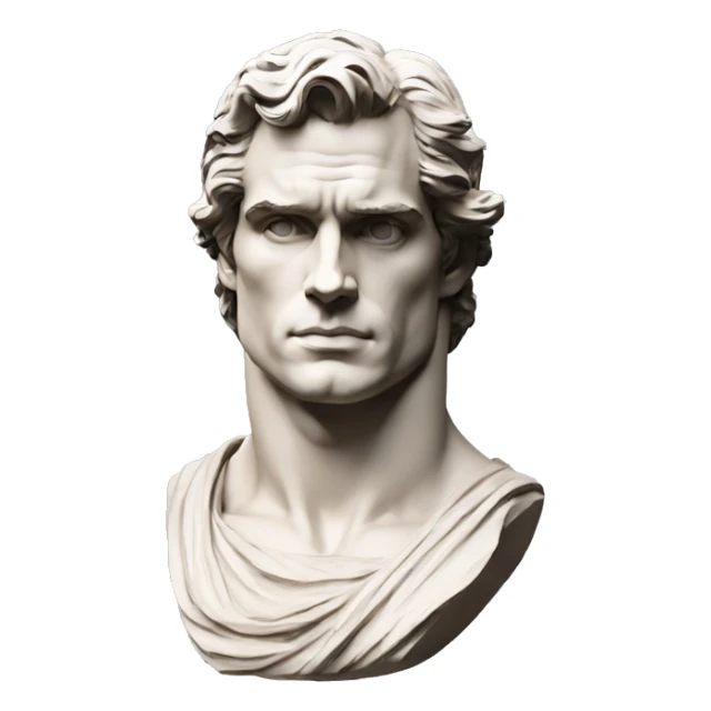 Henry Cavill roman sculpture sticker