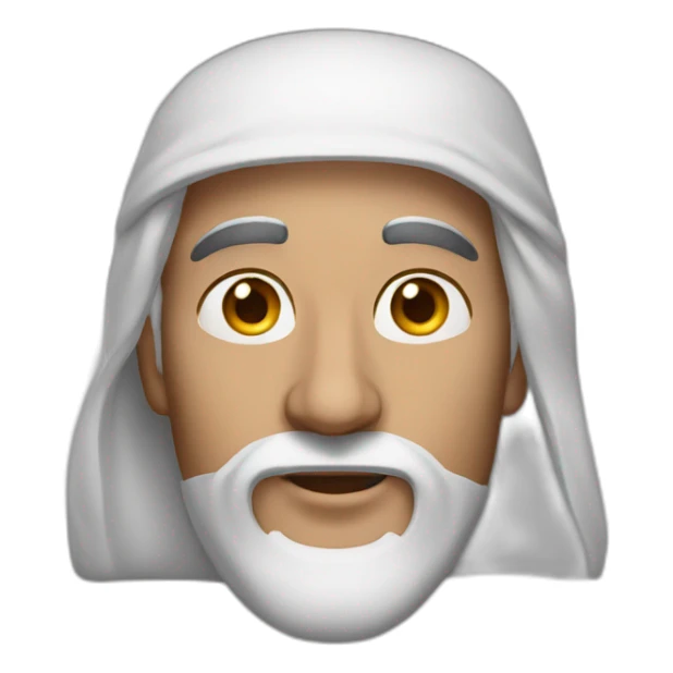 A face of Arabic man without drawn eyes. sticker