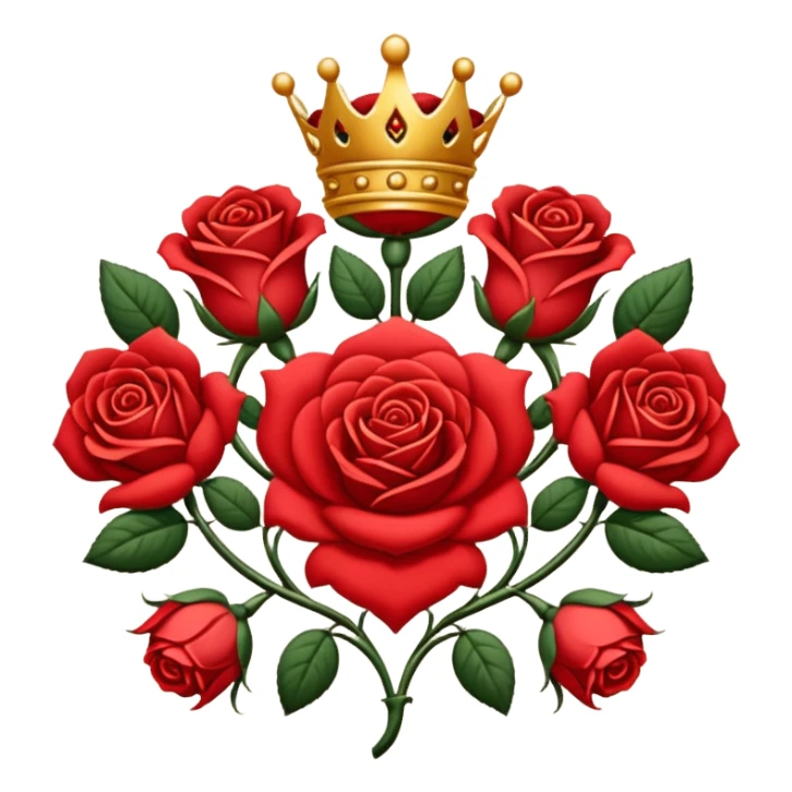 brasão com rosas condessa vermelha sticker