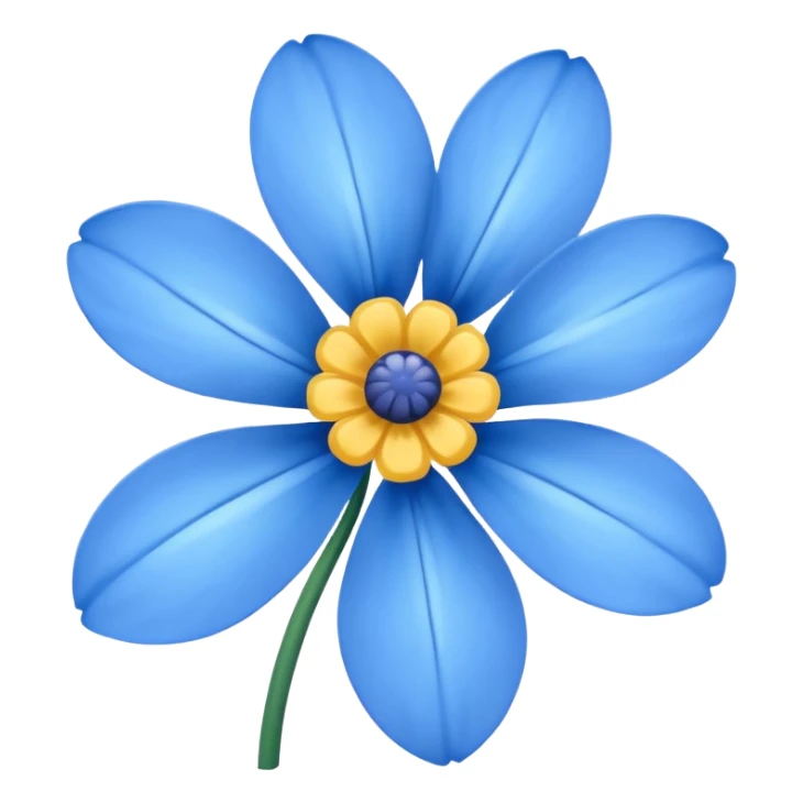 blue with yellow flower sticker