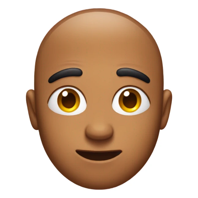 Emoji with eyebrows raise one sweat drop and an straight face sticker