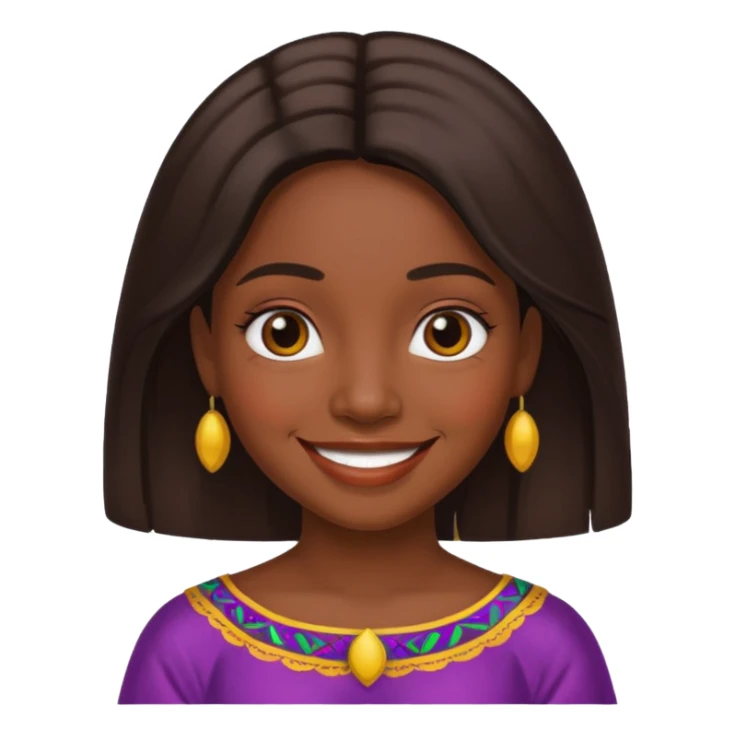 Mexican girl with silk press sticker