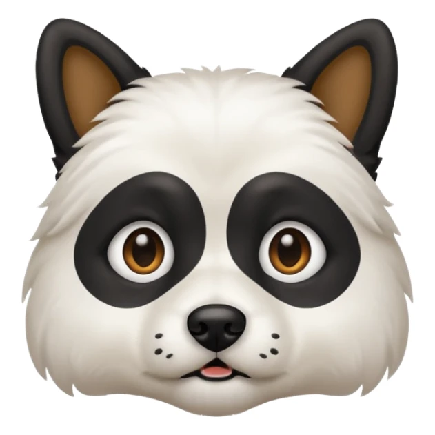 dog white with black face and not hair sticker