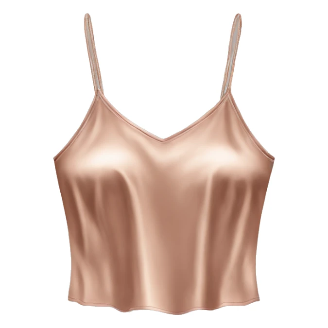 Realistic womens rose gold spaghetti strap blouse clothing isolated  sticker