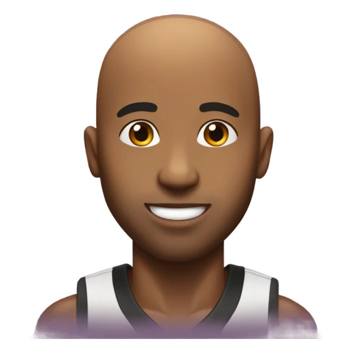 A bald head Black basketball player in LOVE! sticker