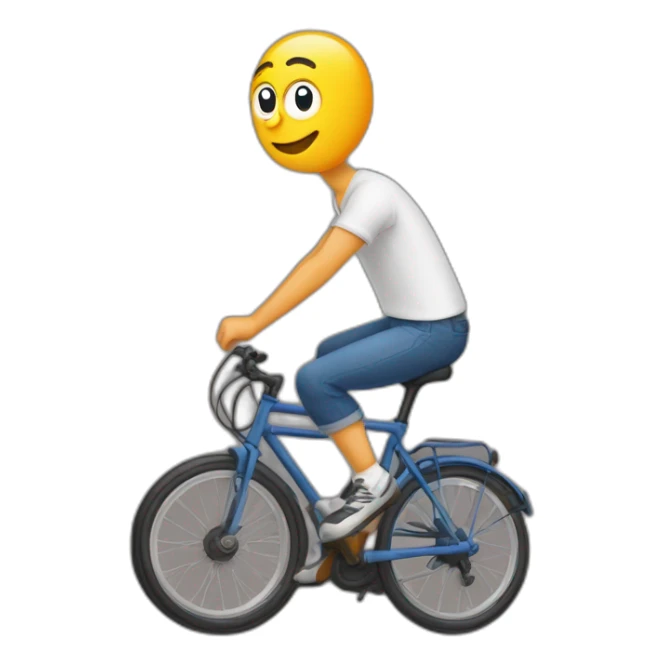 Éric zemour sur un 🚲 en faisant un signe de la main sticker