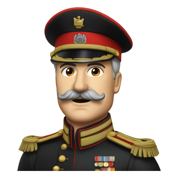 german president in black and red military attire, square centered moustache, no beard, arm and hand straight in the air sticker