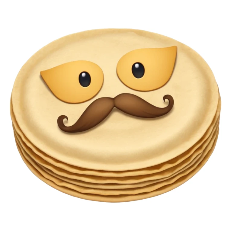 a flock of flying tortillo with a  mustache, no handlebar corners on the mustache sticker