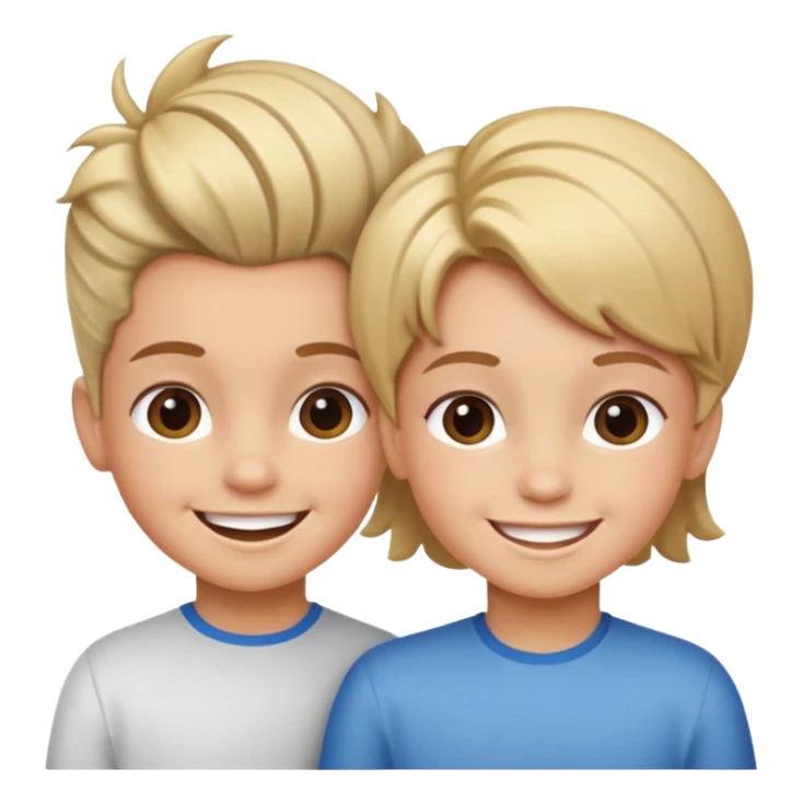 Happy kids after salon treatment  sticker