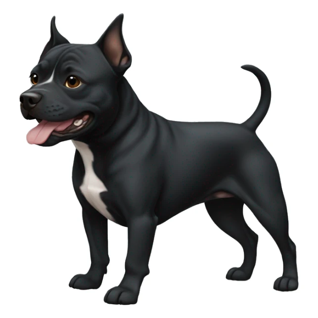 black staffordshire terrier in wind sticker