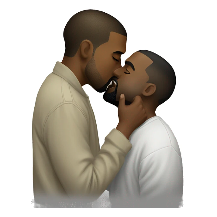 kanye west kissing kanye west sticker