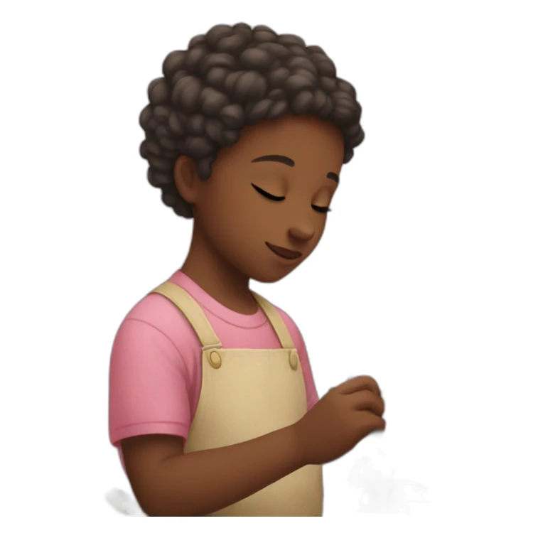 child painting flowers sticker