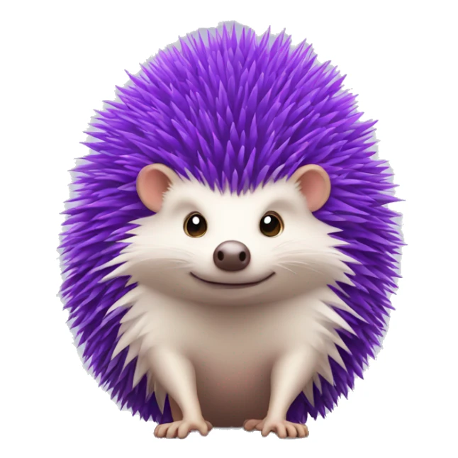 A purple hedgehog who wears a cool hat and wear shoes  sticker