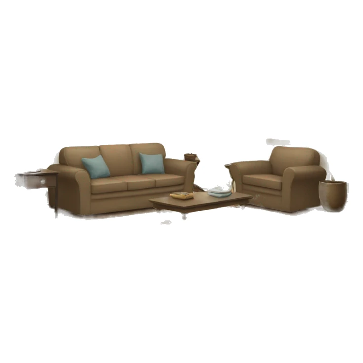 Room with sofa  sticker
