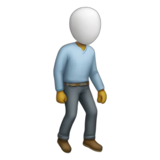 Homme qui pousse sur un mur sticker