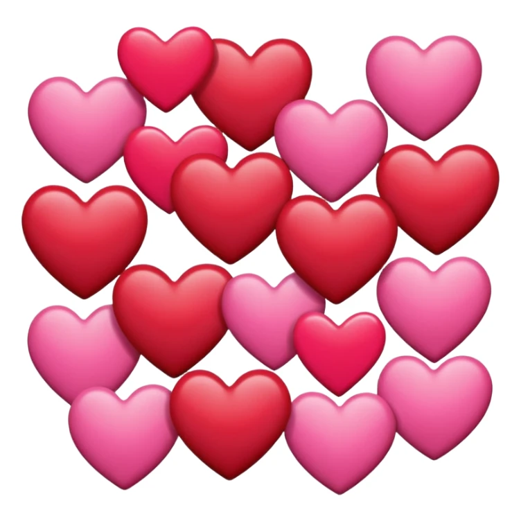 Lots of hearts and kisses sticker