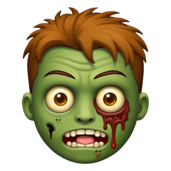 Faça um emoji de zumbi que se pareça comigo. sticker