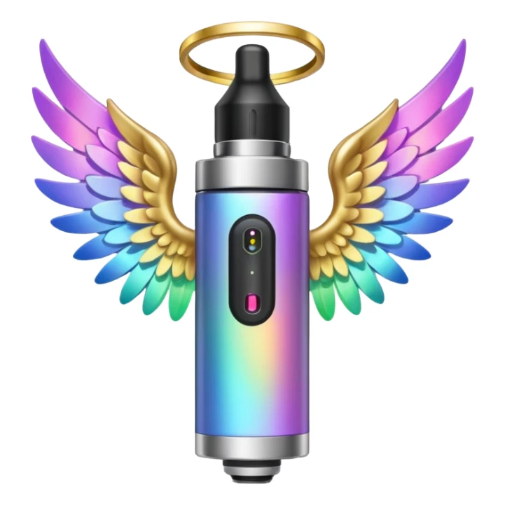 vape with wings and halo sticker