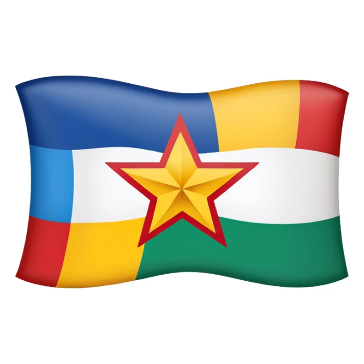 High quality, well designed, Druze star flag IOS emoji. sticker