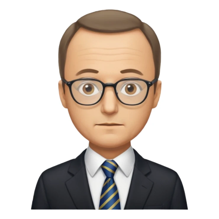 Friedrich Merz emoji, with a tie and glasses sticker