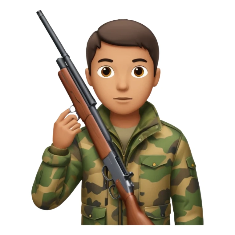 Male Hunter shooting a shotgun sticker