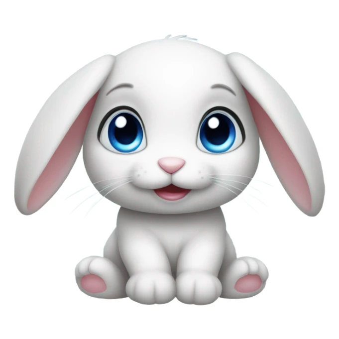 cute bunny with blue eyes sticker