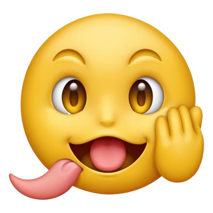Regular yellow emoji but one eye is twitching and it’s biting its tongue  sticker