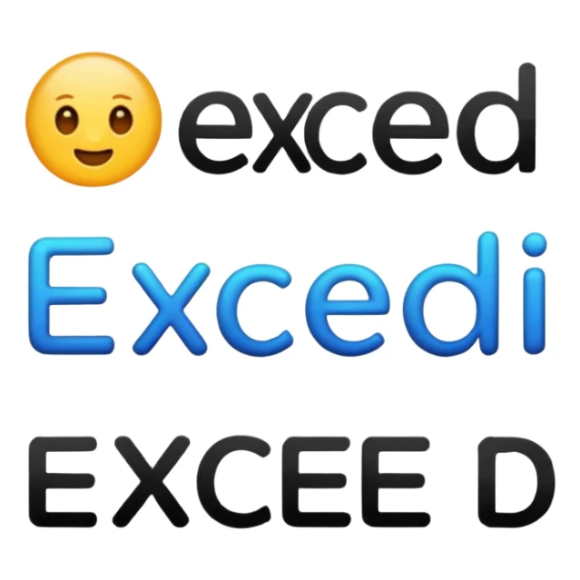 the word exceed, with all letters visible and in correct order sticker