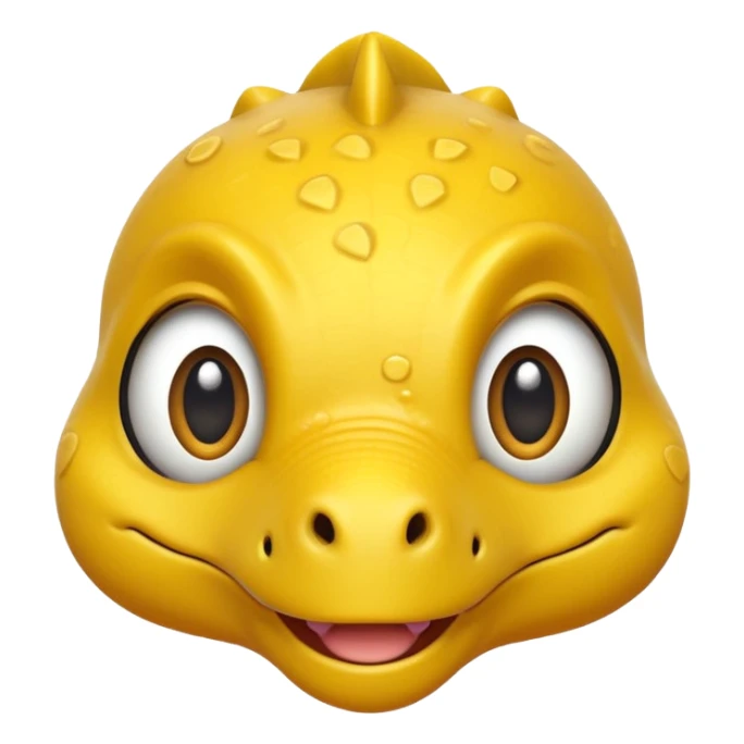 cute yellow dinosaur head with big eyes sticker