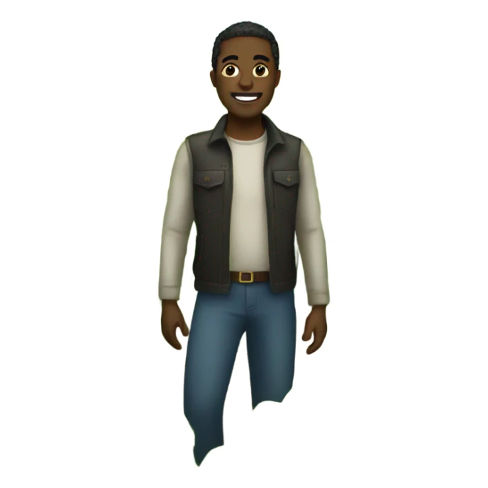 Black people in a field sticker