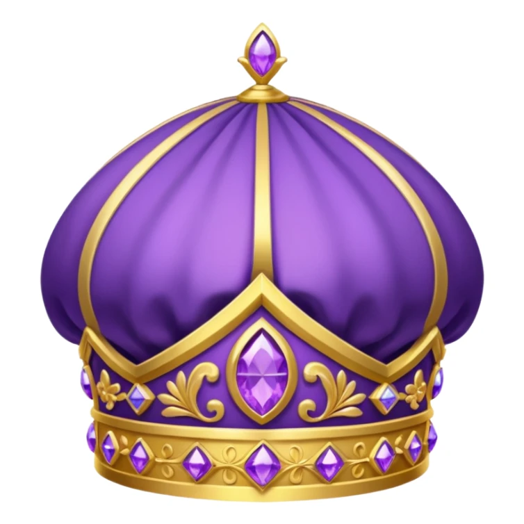 gold kokoshnik with purple diamonds sticker