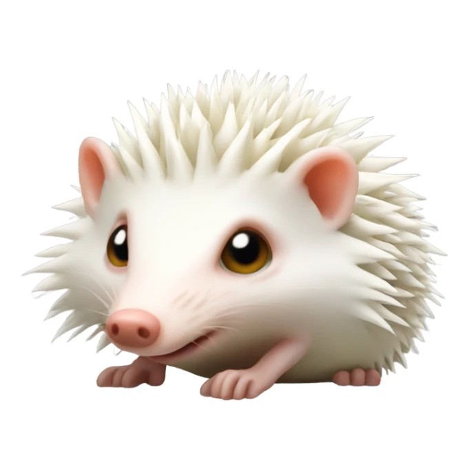 surpised red-eyed albino headgedog  sticker