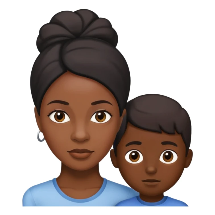 Black Mom looks just like son sticker