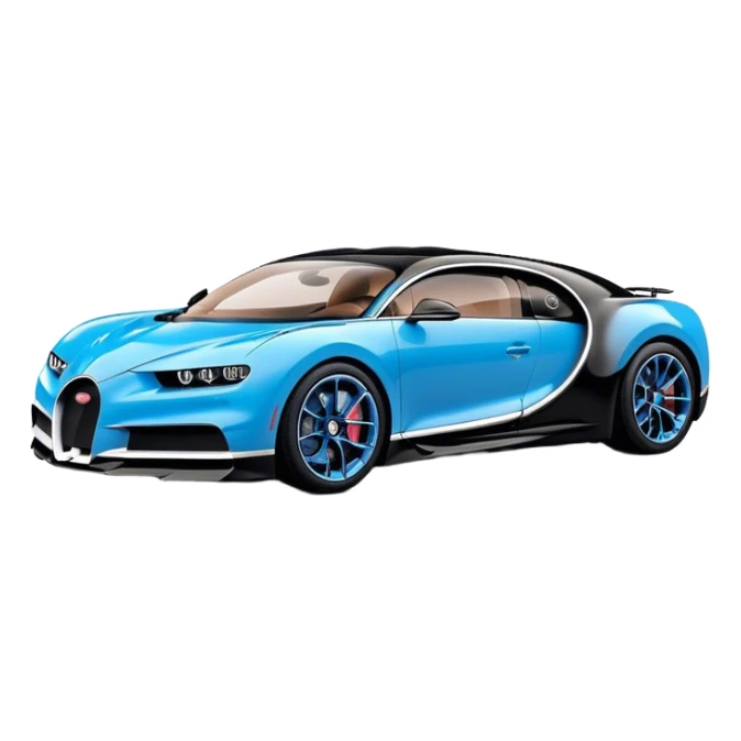 Bugatti Chiron - Bugatti (Model Year: 2022) (Iconic colour: Blue and black) sticker