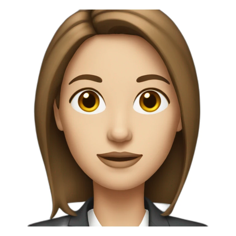 white woman executive with brown hair sticker
