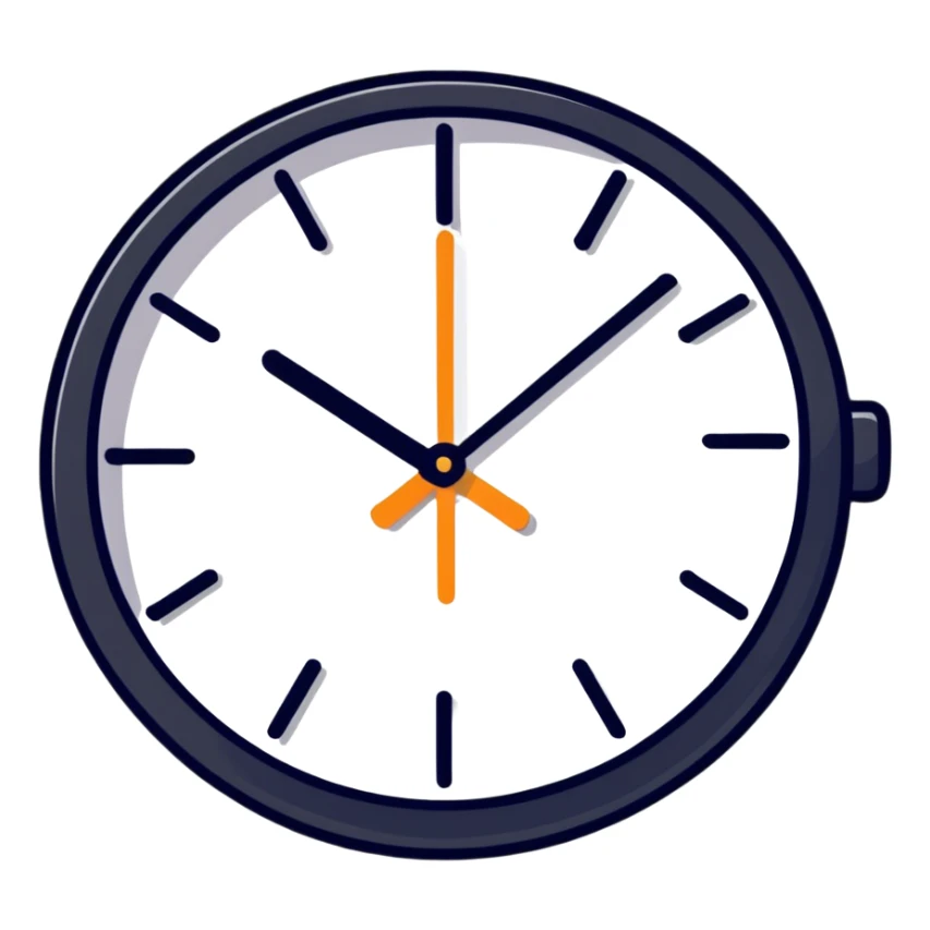 cute and playful aesthetic pink clock with white outline sticker