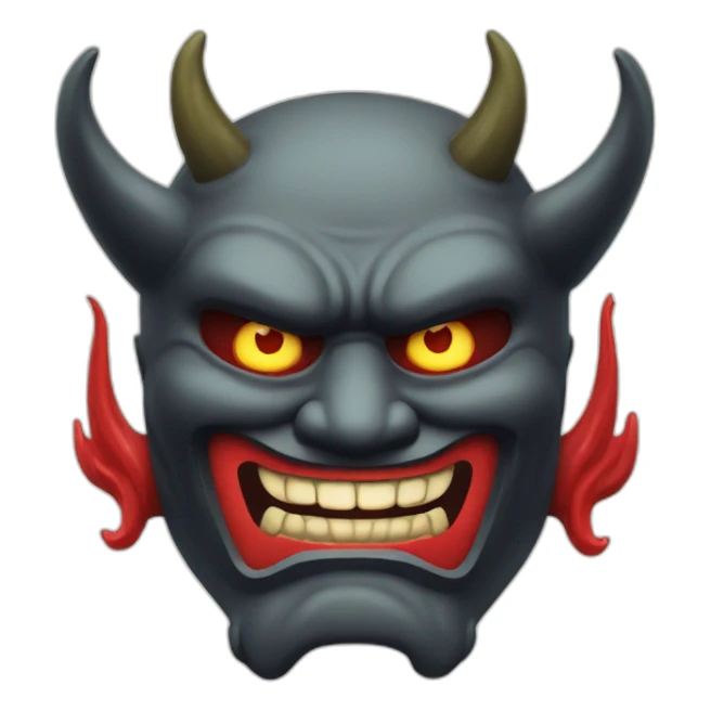 Japanese DEVIL Mask sticker