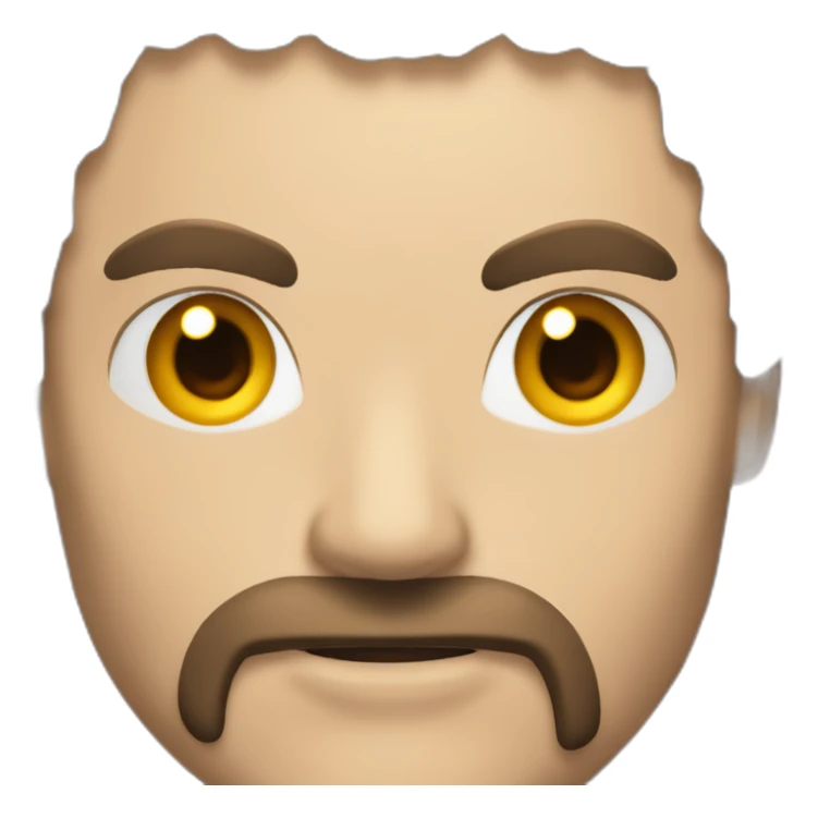 homme musclé avec des cheveux rouge et un regard de démon sticker