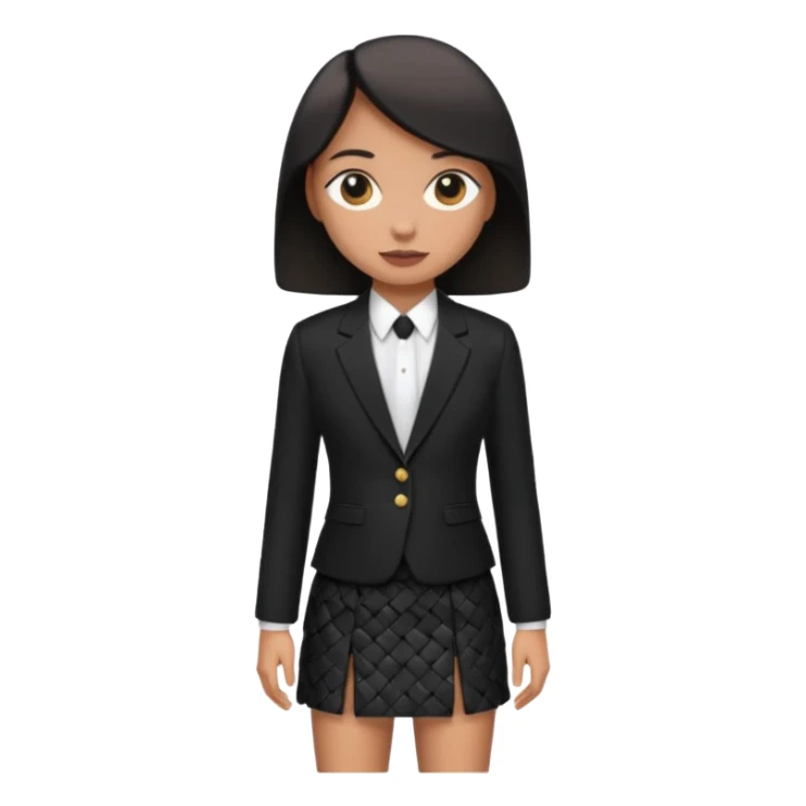 just give me the ccloth like womens formal a suit and a mini skirt black give e just the clothes no women  sticker