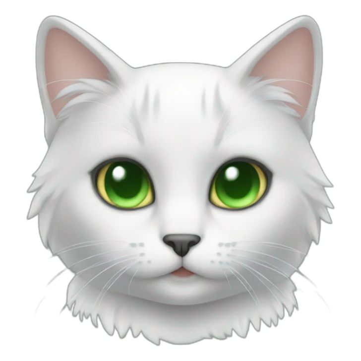 An angel cat with green eyes sticker