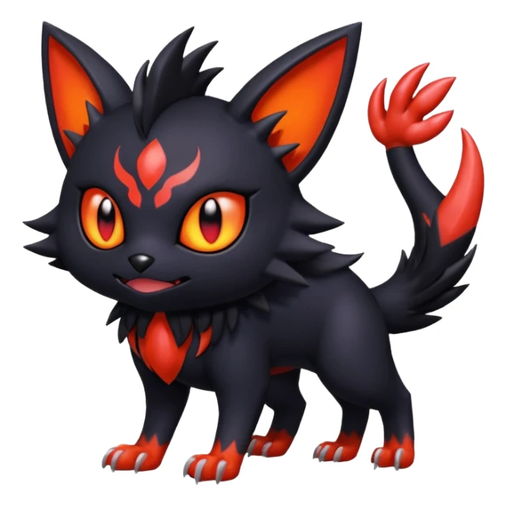 Noibat-Nargacuga-Litten-Torracat-fusion-Fakemon-Pokémon-creature  sticker