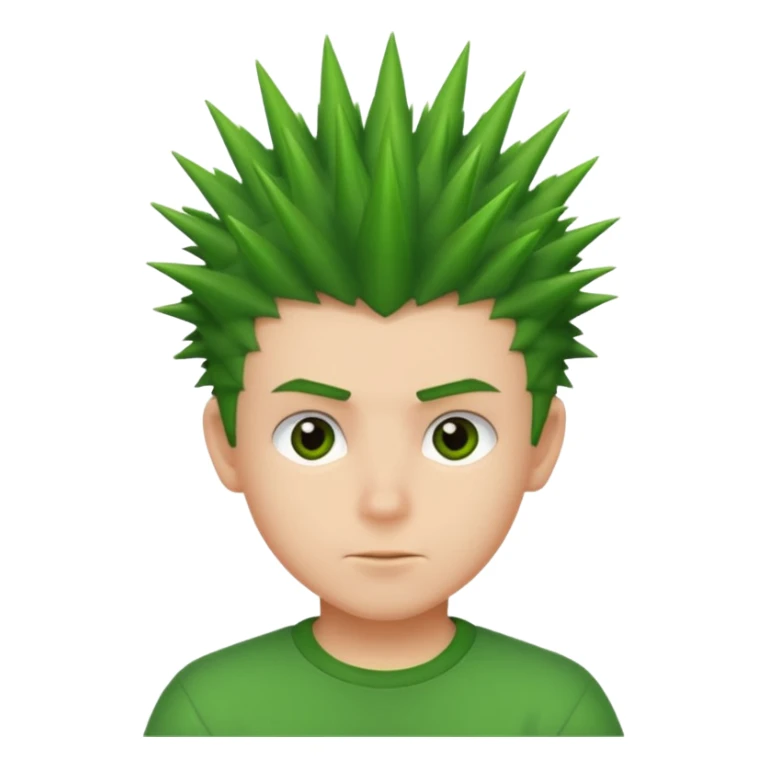 Boy with Spiky Hair – green spikes sticker