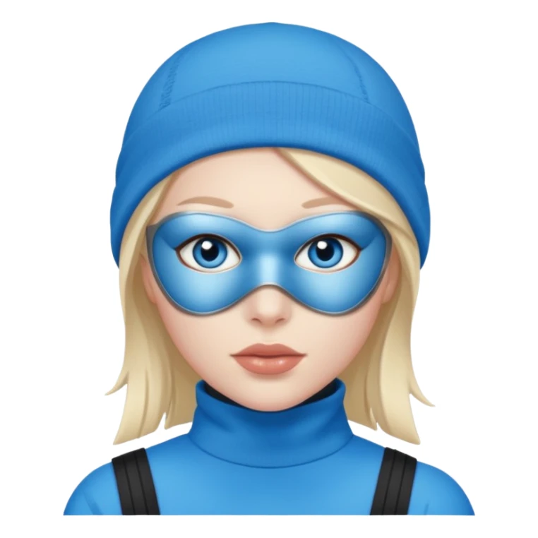 White girl with ski mask sticker