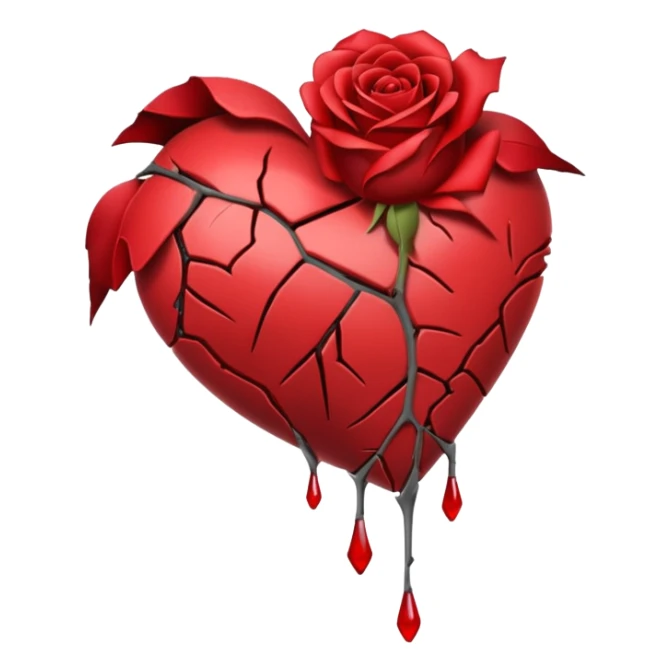 Put The Broken Heart Emoji And Wilted Rose Emoji Together sticker