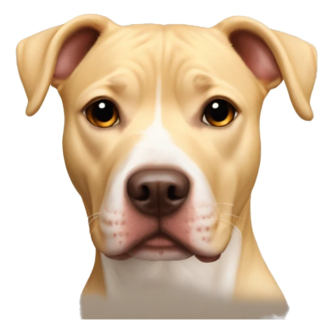 Blonde Pitbull lab mix pitbull ears  sticker