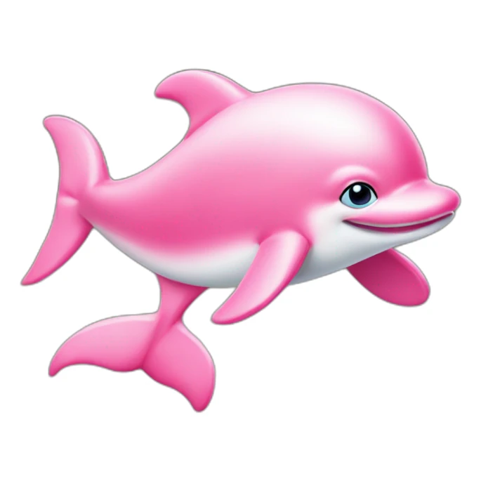pink toy dolphin with legs instead of his tail sticker