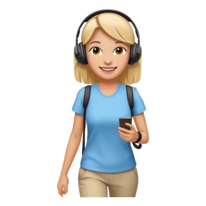 women walking with music sticker