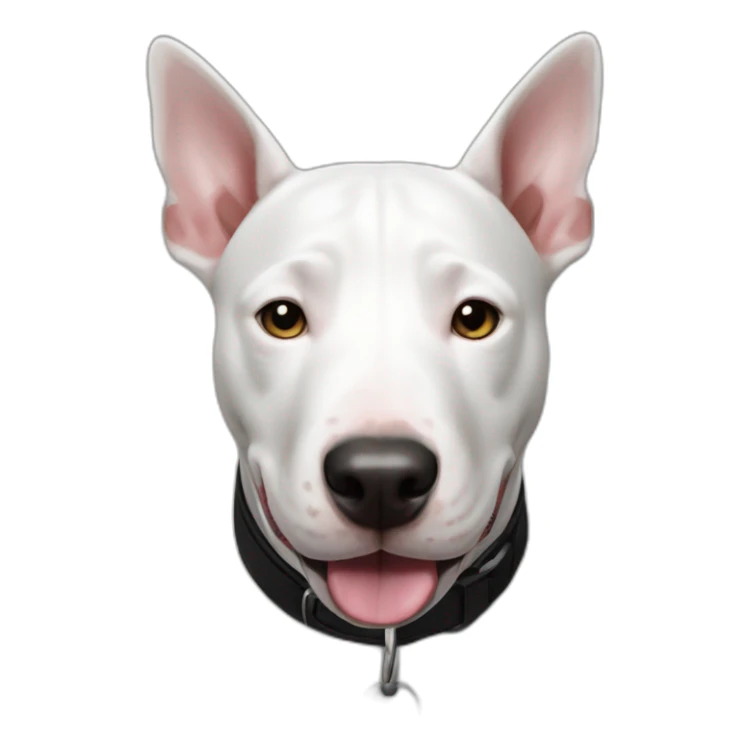 happy black & white bull terrier sticker